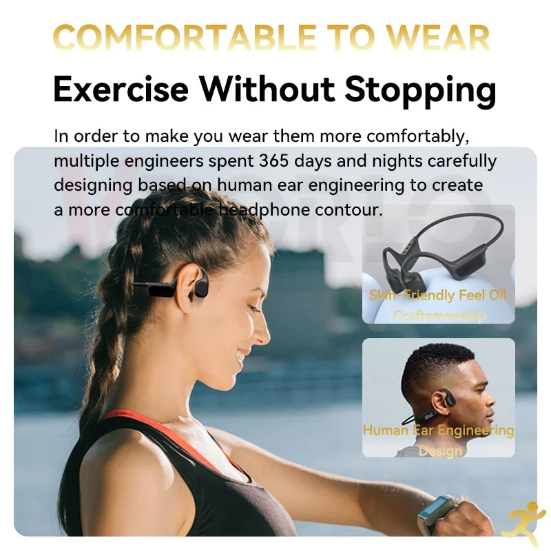 IPX8 Waterproof Bone Conduction Headphones